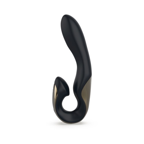 Vibrador Conejito Zini Roae SE Negro Dorado para Estimulación Triple