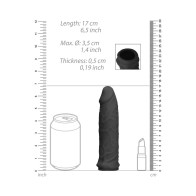 RealRock Skin Manga Extensora de Pene de 6 in. Negra