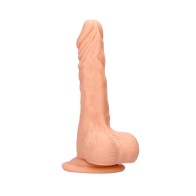 Dildo RealRock Skin de 10 in. con Testículos Beige