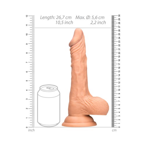 RealRock Skin Dildo 10 in. with Balls Beige