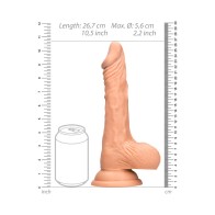 RealRock Skin Dildo 10 in. with Balls Beige