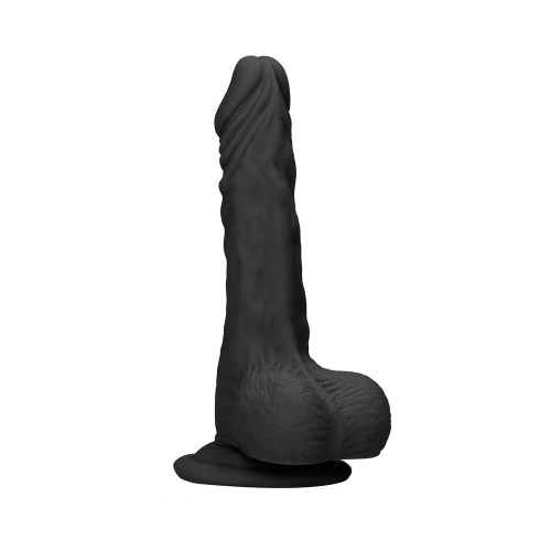 Dildo RealRock Skin 8 in. con Testículos Negro