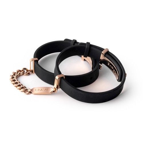 Crave ID Cuffs Black Rose Gold