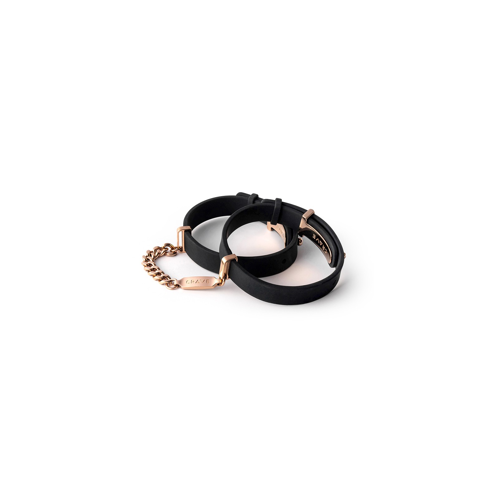 Crave ID Cuffs Black Rose Gold