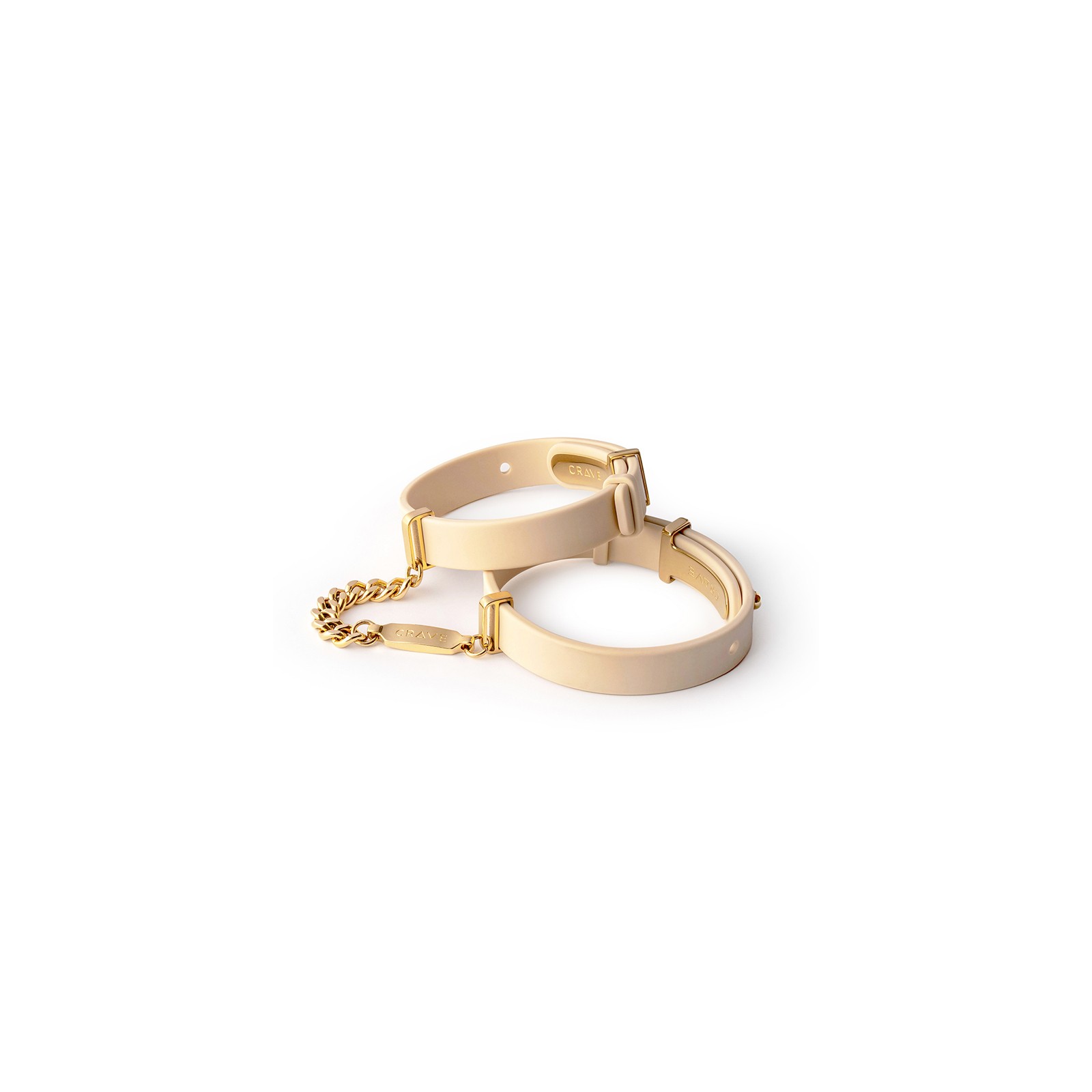 Crave ID Cuffs Beige/24kt Gold