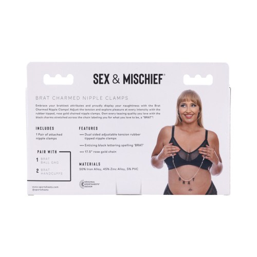 Sportsheets Brat Charmed Nipple Clamps