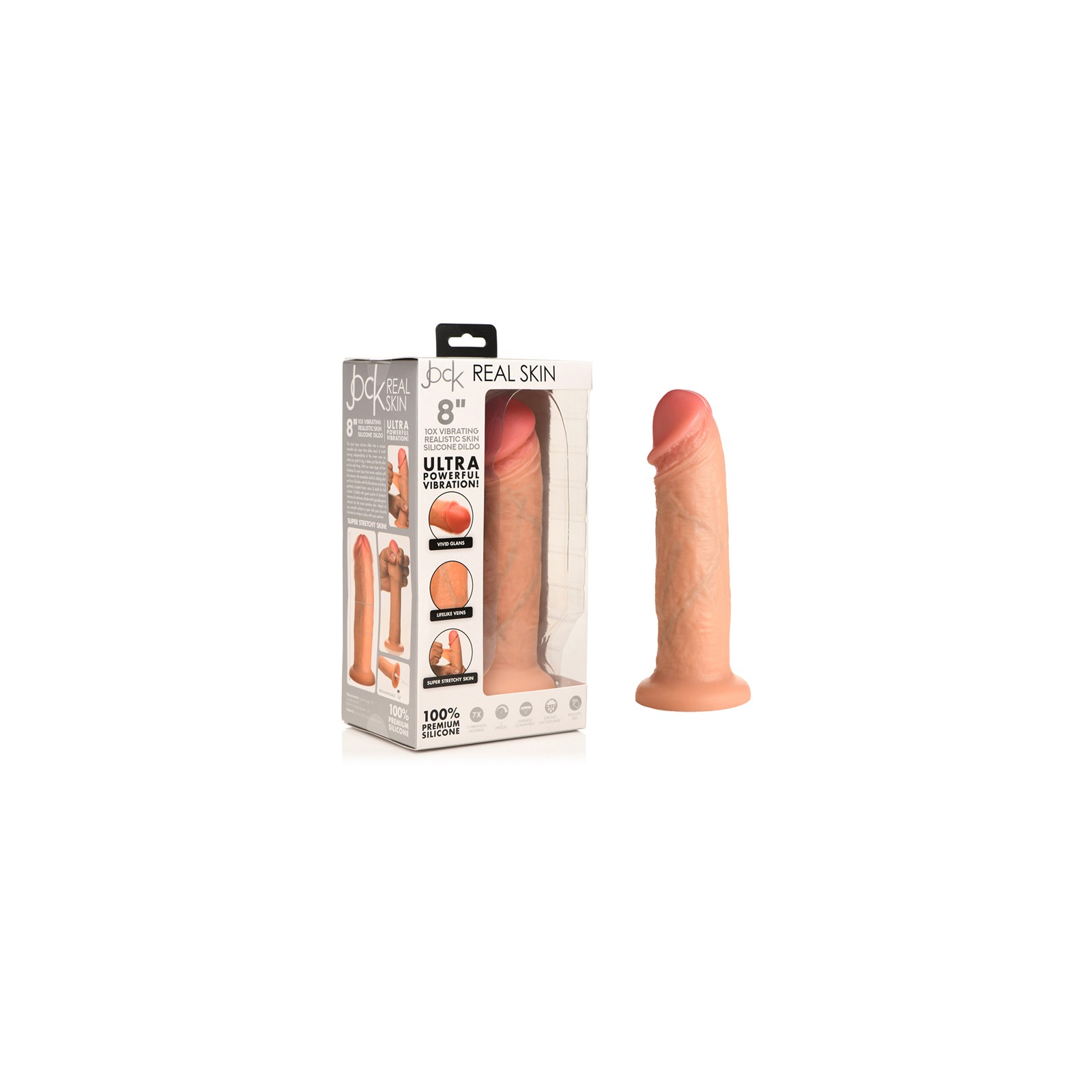 Dildo de Silicona Vibrante Skin Real 8 - Experimenta el Placer de Dobles Densidades