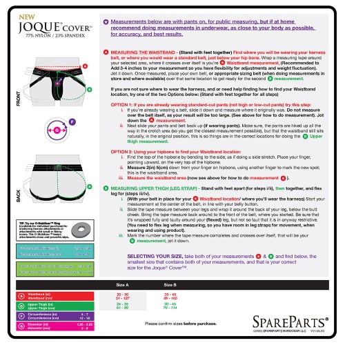 SpareParts Joque Cover Under Harness Black Size A