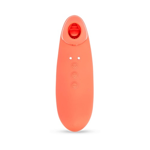 Vibrador Succionador Tongue Vibe 3-en-1 Nu Sensuelle Coral