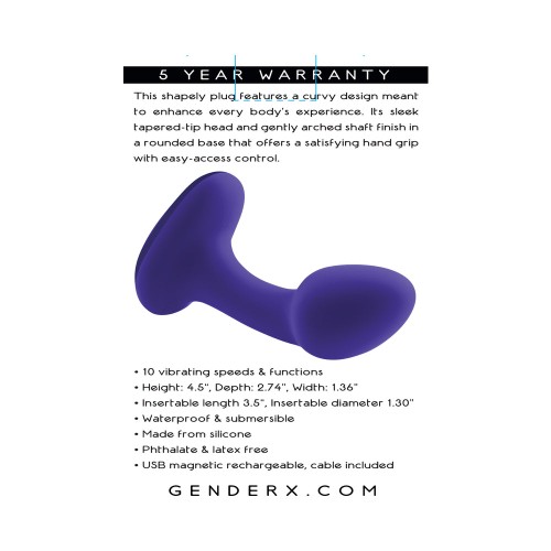 Plug de Silicona Recargable Gender X para el Placer Supremo