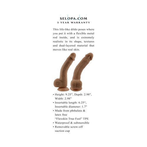 Dildo Bendable Selopa Natural Feel Flexskin - Placer Realista