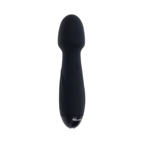 Selopa Power Trip Rechargeable Vibrating Wand Silicone Black