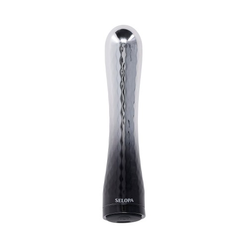 Vibrador Recargable Estilizado Plata/Negro