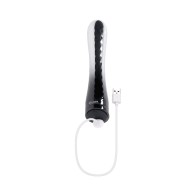 Vibrador Recargable Estilizado Plata/Negro