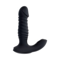 Zero Tolerance Thrusting Anal Vibe with Remote Control - Black