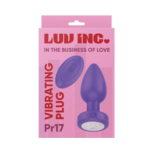 Plug Vibrador Luv Inc Pr17 con Control Remoto Morado