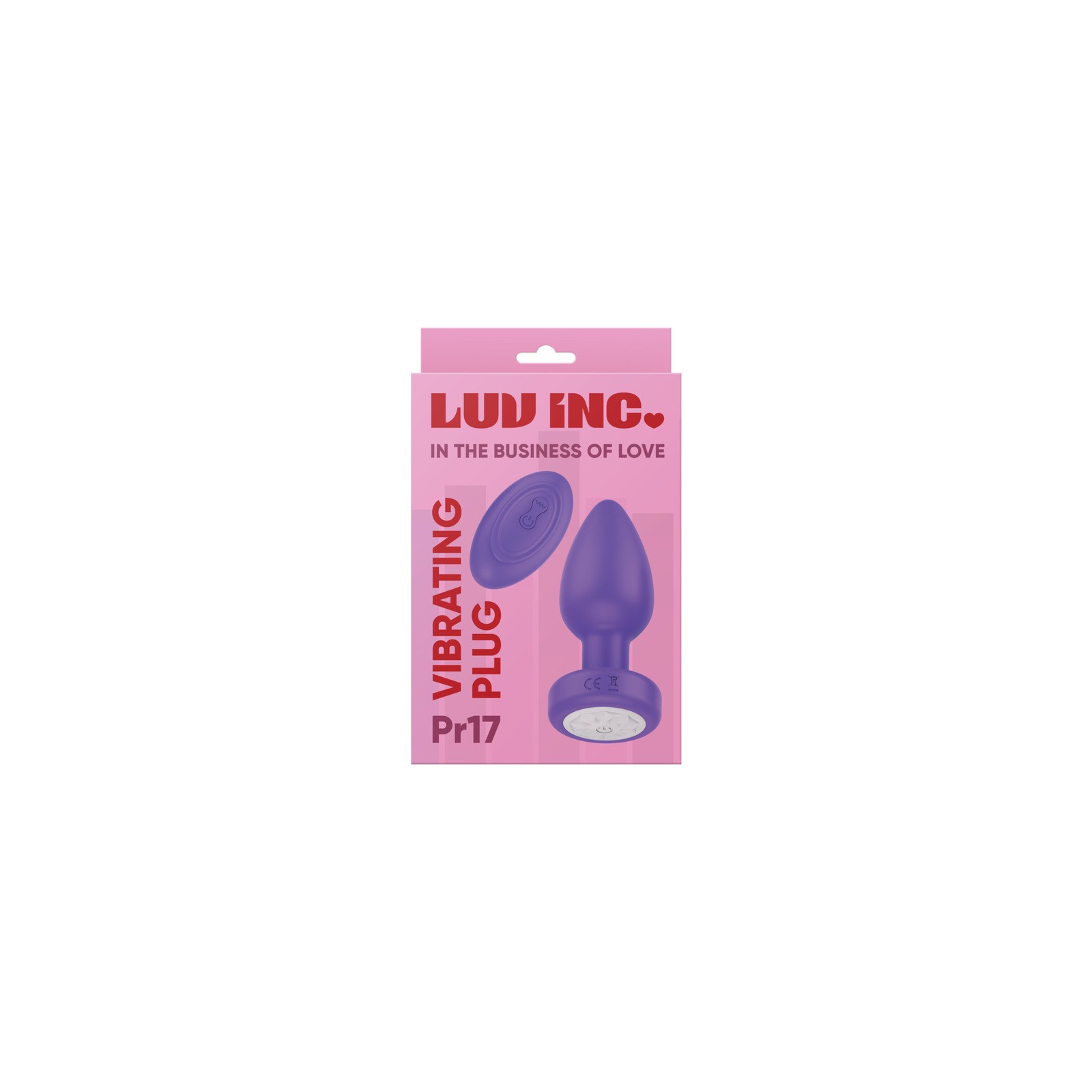 Luv Inc Pr17 Vibrating Plug with Remote Purple