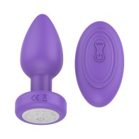 Luv Inc Pr17 Vibrating Plug with Remote Purple