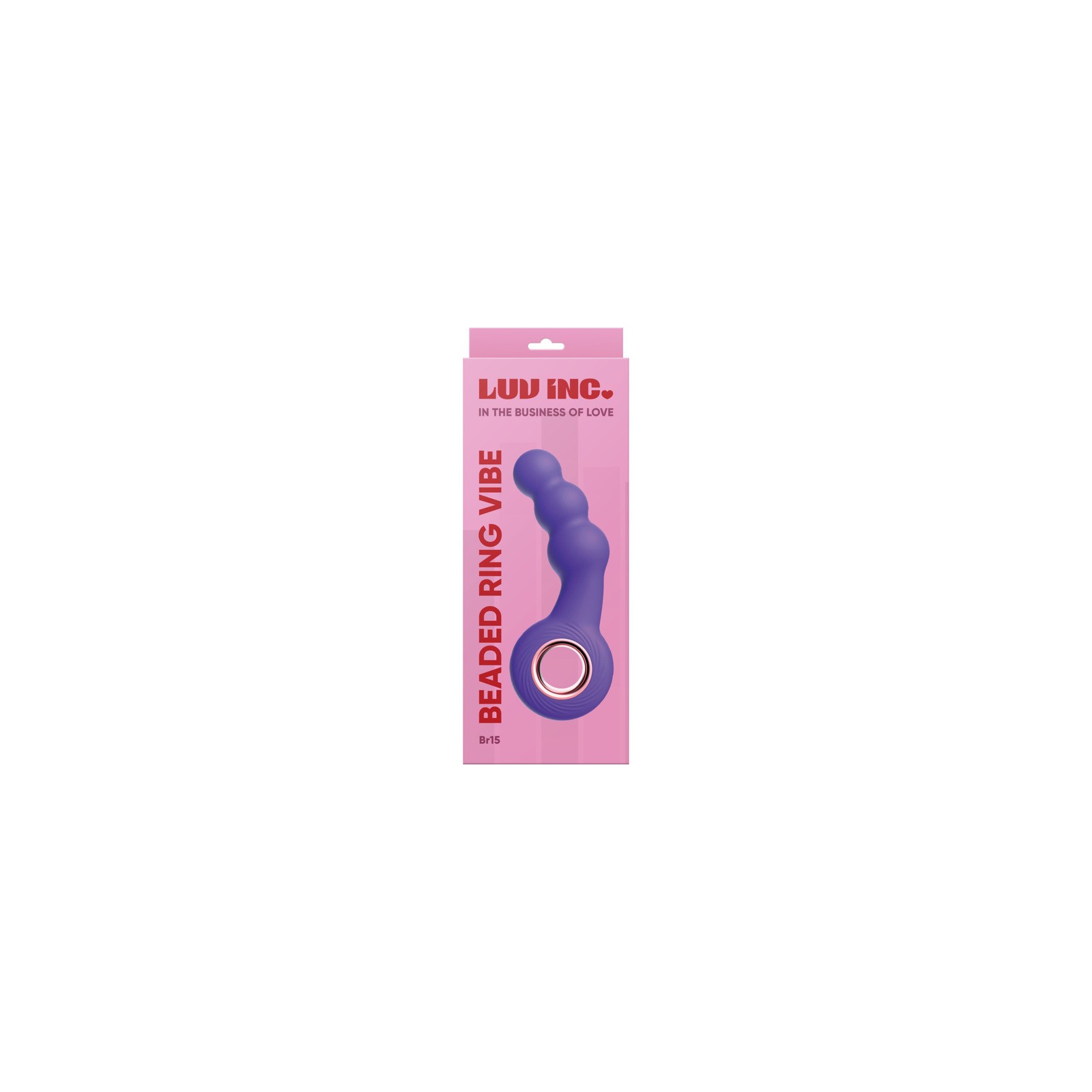 Luv Inc Br15 Vibrador Anillo con Perlas Púrpura