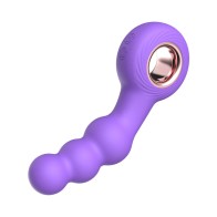 Luv Inc Br15 Vibrador Anillo con Perlas Púrpura