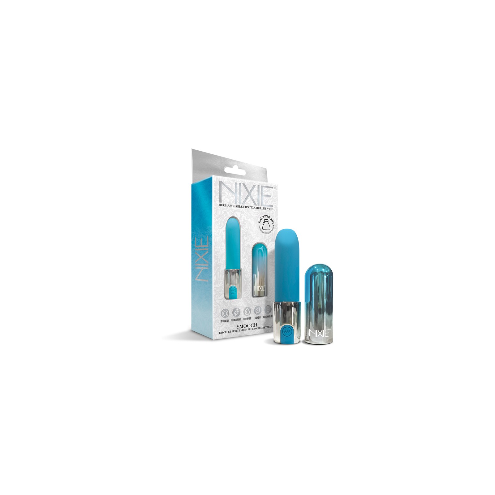 Nixie Smooch Lipstick Vibrator Blue Ombre