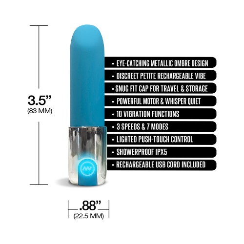 Nixie Smooch Lipstick Vibrator Blue Ombre