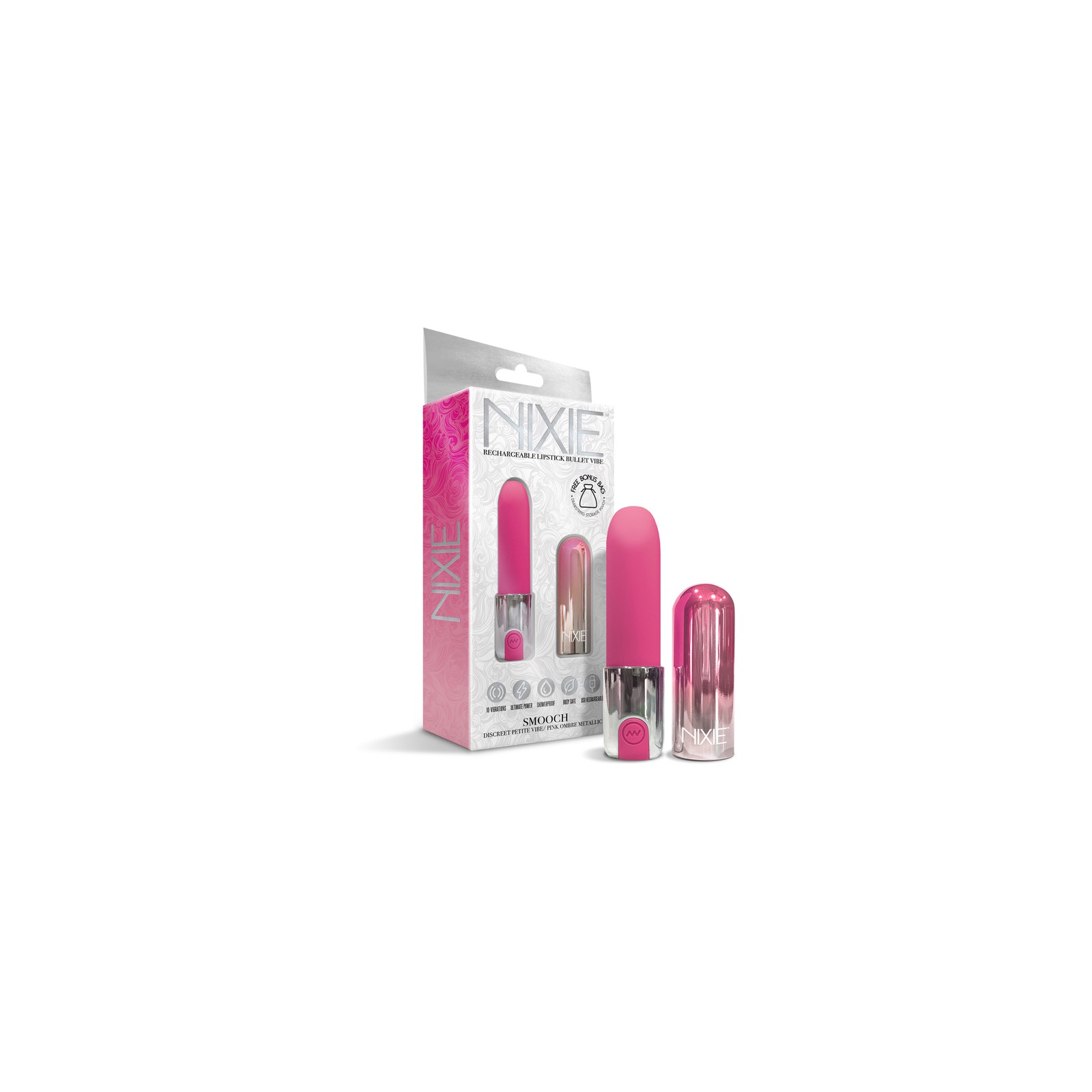 Nixie Smooch Rechargeable Lipstick Bullet Vibrator