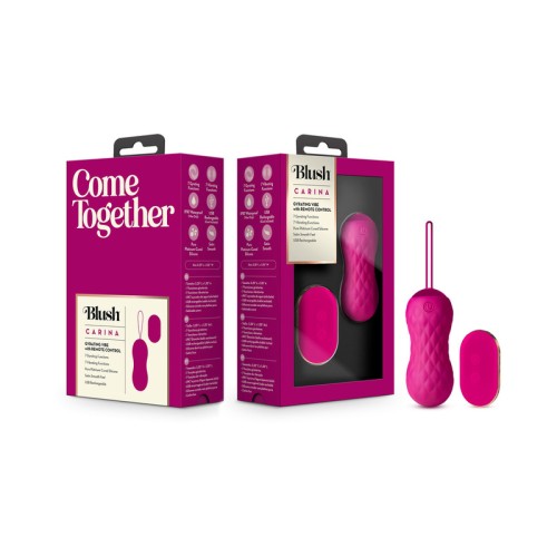 Blush Carina Velvet Vibrator with Remote Control