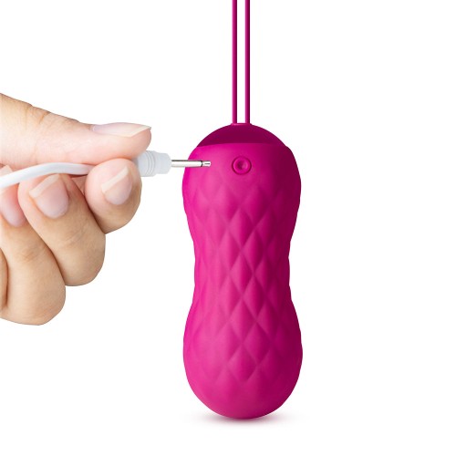 Blush Carina Velvet Vibrator with Remote Control