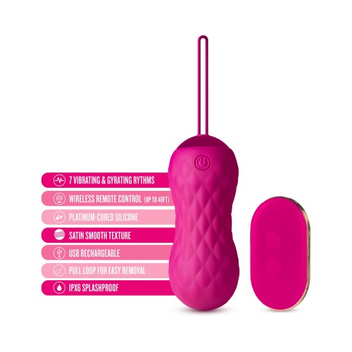 Blush Carina Velvet Vibrator with Remote Control