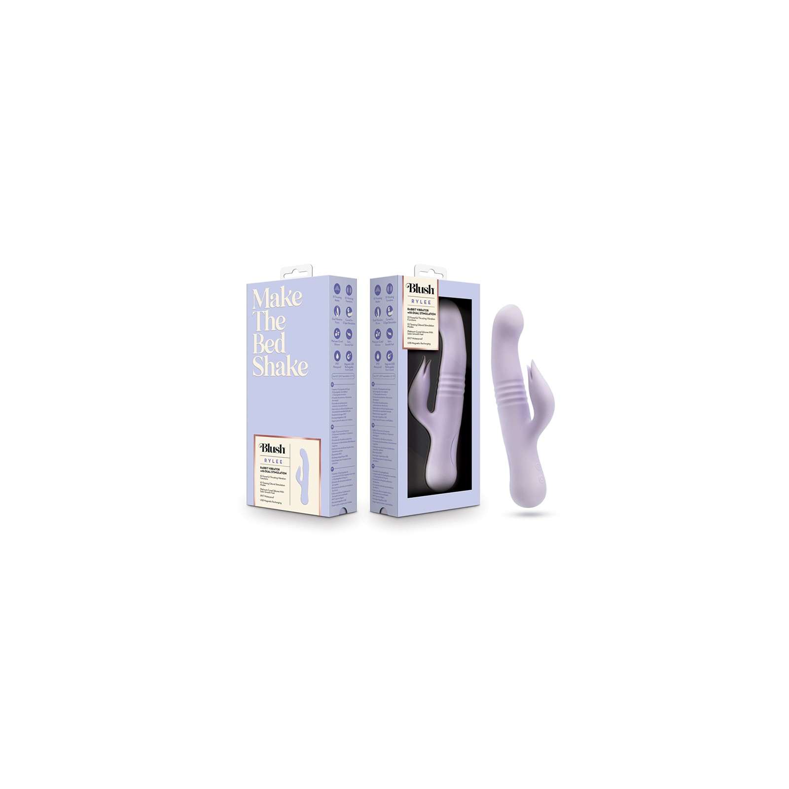 Vibrador Conejito Blush Rylee Lavanda - Estimulación Dual