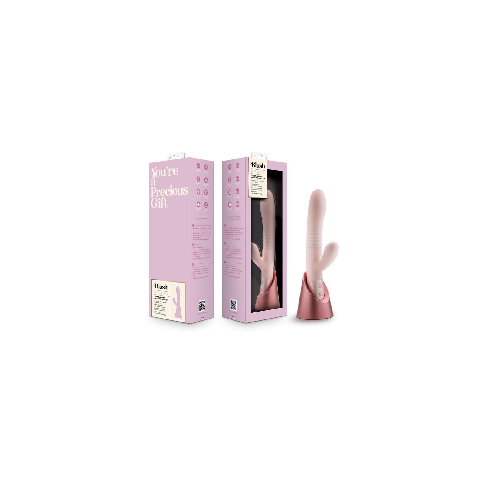 Blush Fraya Vibrant Rabbit Massager Pink - Dual Stimulation