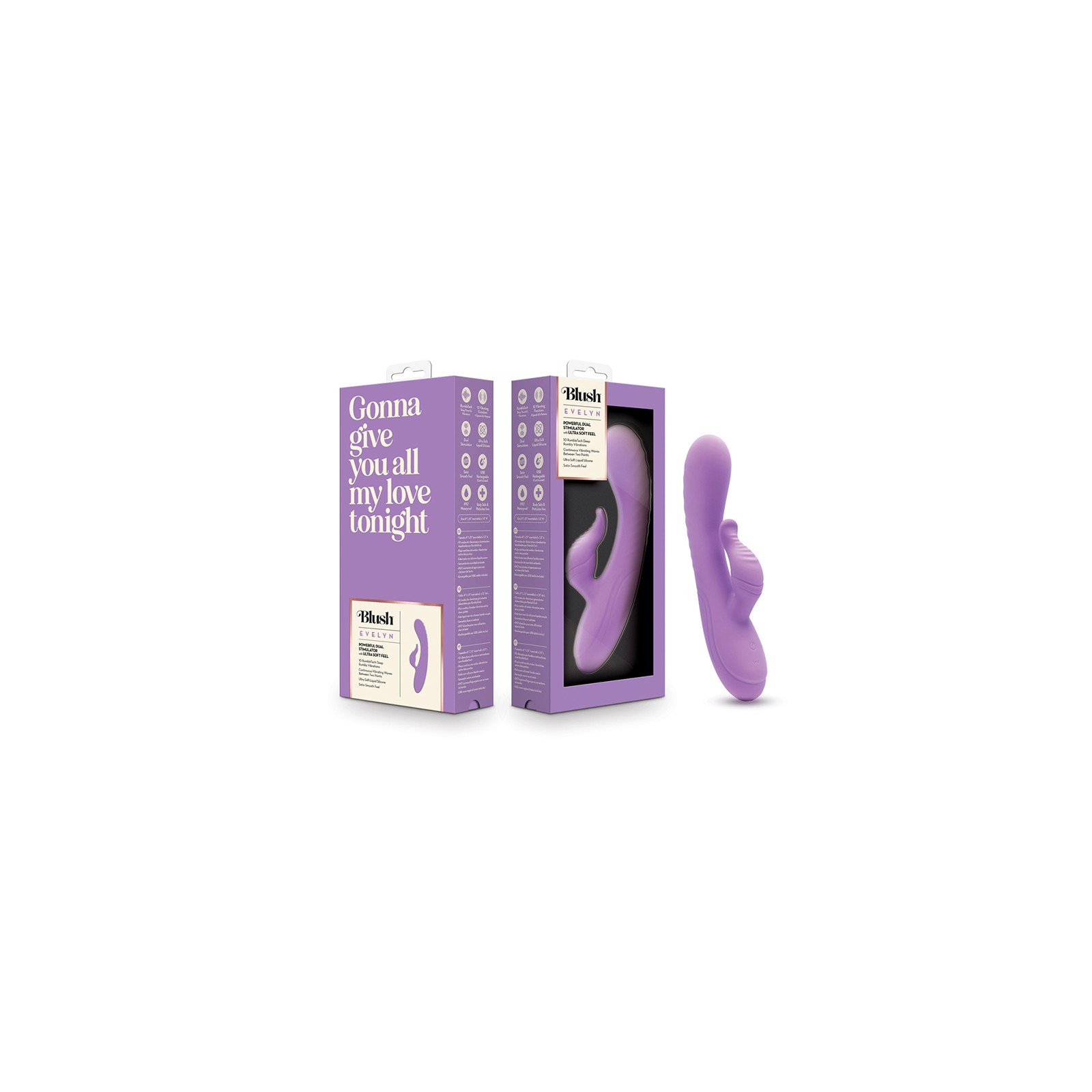 Blush Evelyn Purple Rabbit Vibrator