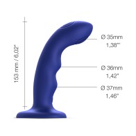 Dildo Tapping Wave de Strap-On-Me Azul Noche