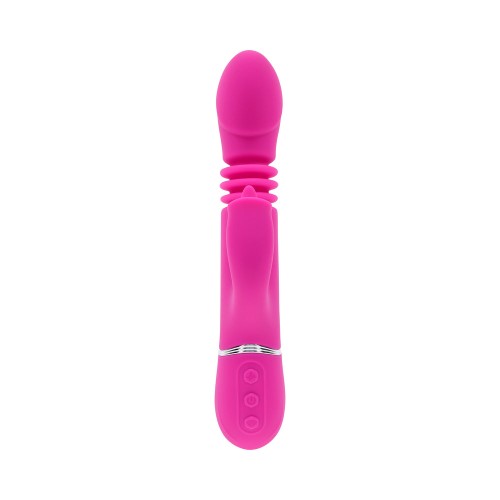 Rechargeable Thrusting Dual Stimulator for Ultimate Pleasure