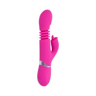 Rechargeable Thrusting Dual Stimulator for Ultimate Pleasure