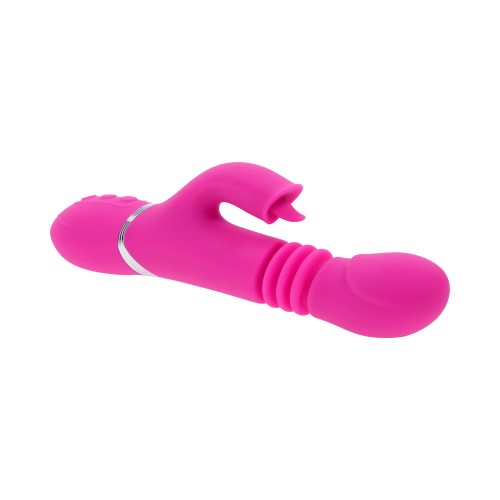 Rechargeable Thrusting Dual Stimulator for Ultimate Pleasure