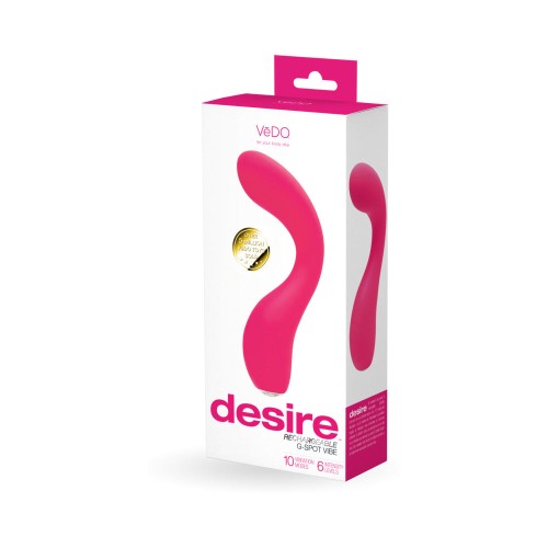 Vibrador de G-Spot Recargable VeDO Desire Rosa