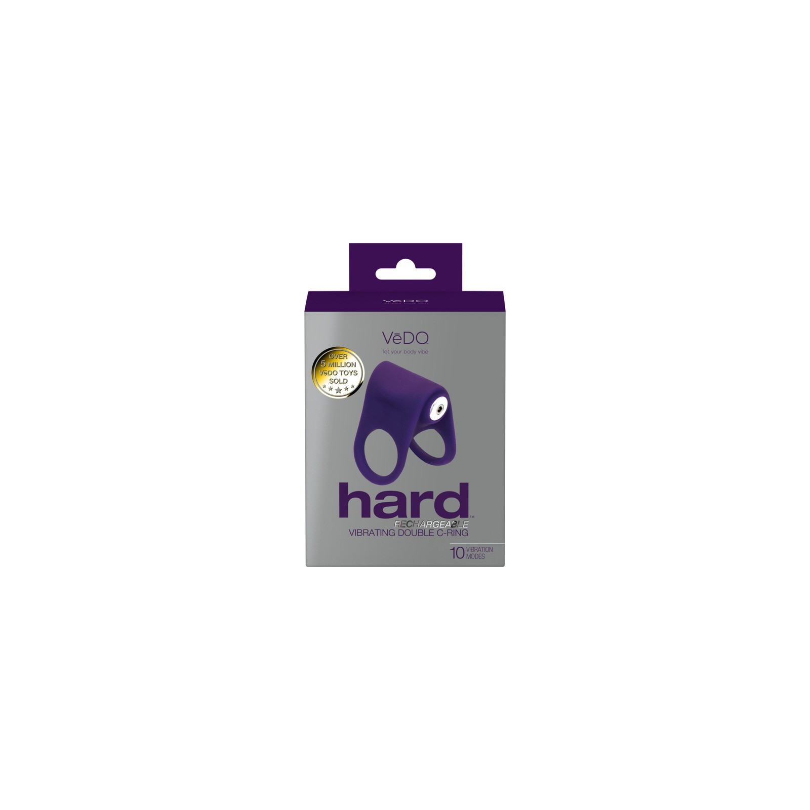 VeDO Hard Rechargeable Purple C-Ring for Couples