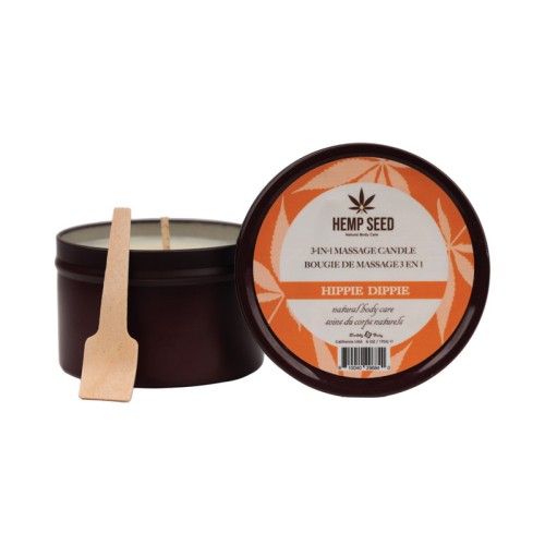 Earthly Body Hemp Seed Massage Candle for Romance