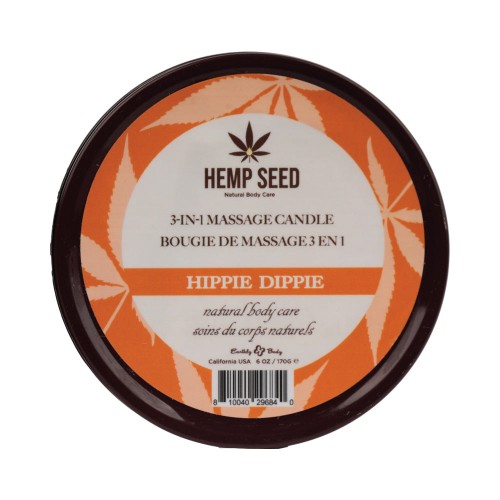 Earthly Body Hemp Seed Massage Candle for Romance