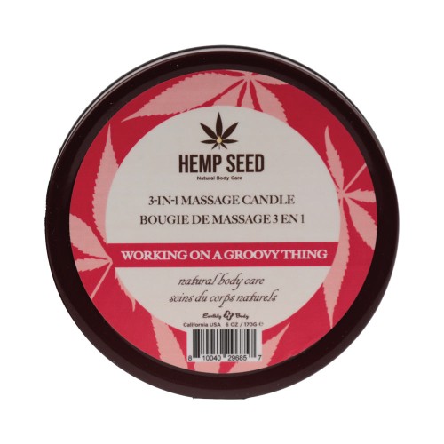 Earthly Body Hemp Seed 3-in-1 Massage Candle - Groovy Fragrance