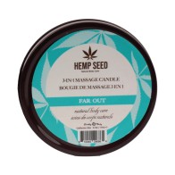 3-in-1 Hemp Seed Massage Candle in Far Out Scent