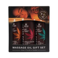 Earthly Body Hemp Seed Massage Oil Trio Gift Set