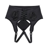 High Waisted Corset Strap-On for Couples