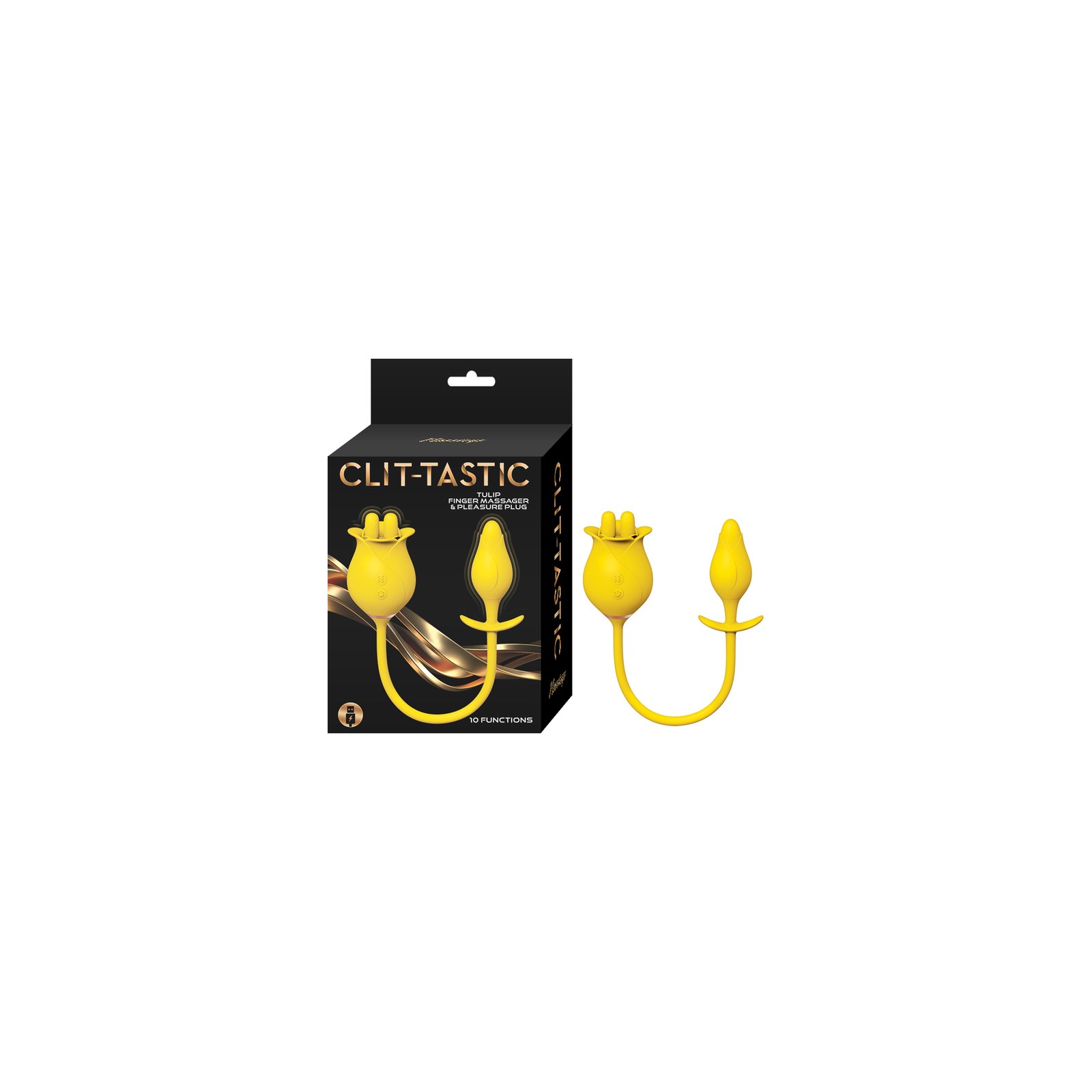 Clit-Tastic Tulip Finger Massager & Pleasure Plug Yellow