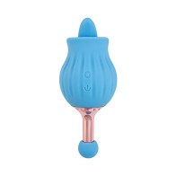 Clit-Tastic Rose Bud Dual Massager Blue - Ultimate Pleasure Device