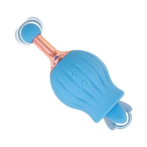 Clit-Tastic Rose Bud Dual Massager Blue - Ultimate Pleasure Device