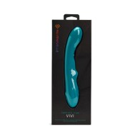 Vibrador Doble Tapping Vivi en Verde Esmeralda