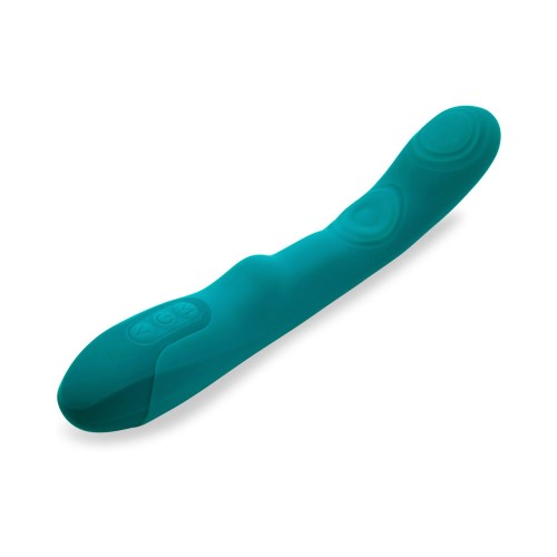 Vibrador Doble Tapping Vivi en Verde Esmeralda